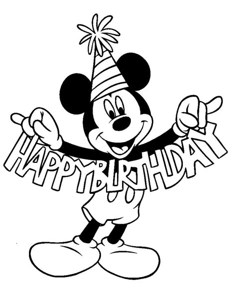 Buon Compleanno Topolino Da Colorare Scarica Stampa O Colora Subito