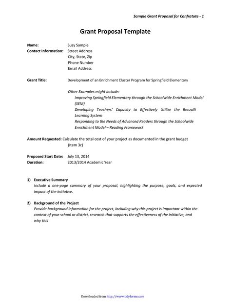 grant proposal templates nsf  profit research templatelab