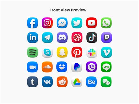 Free D Social Media Icons Free Design Resources