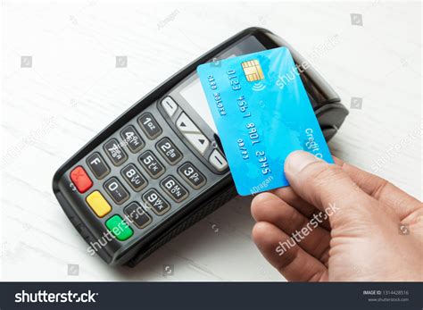 Pos Terminal Payment Machine Credit Card Stock Photo 1314428516 ...