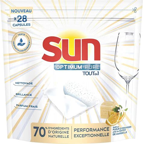 Sun Capsules Lave Vaisselle Optimum Pure Tout En Citron Savon De