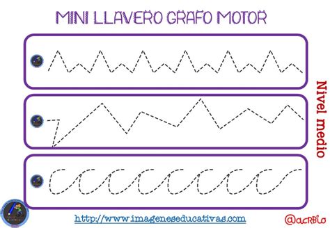 Llavero Para Trabajar La Grafomotricidad Diferentes Niveles 5 Imagenes Educativas