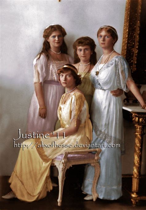 Grand Duchesses Olga Tatiana Maria And Anastasia Of Russia 1914 Grand Duchess Tatiana