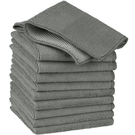 Unique Bargains Kitchen Absorbent Microfiber Quick Dry Dish Cloths 10 ...
