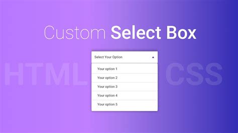 How To Create A Custom Select Box Drop Down Using Html Css Jquery