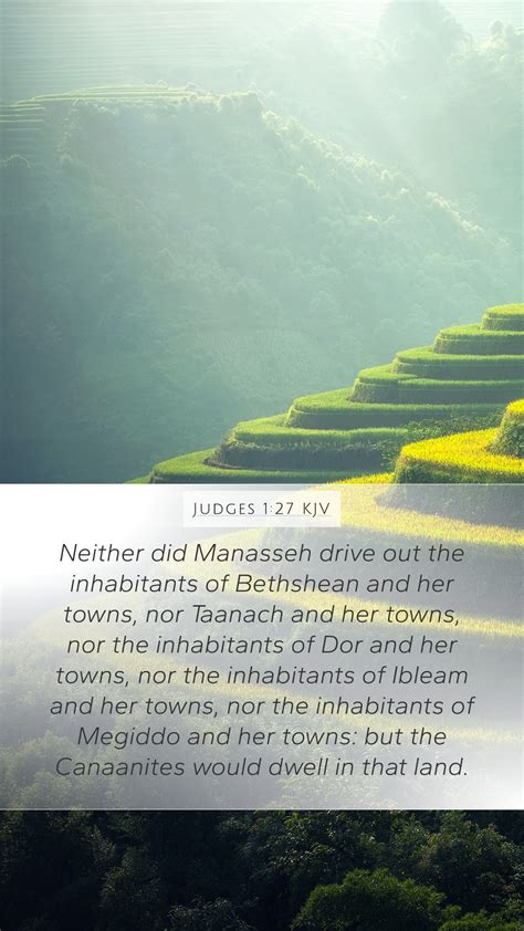 Judges 1 27 KJV Mobile Phone Wallpaper Neither Did Manasseh Drive Out