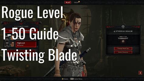 Diablo 4 Rogue 1 50 Level Guide Twisting Blade Youtube