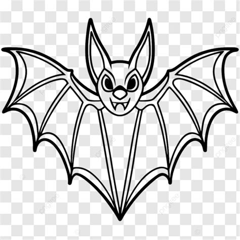 Cute Bat Line Art For Children S Bat Line Art Lineartforkids Bat Png