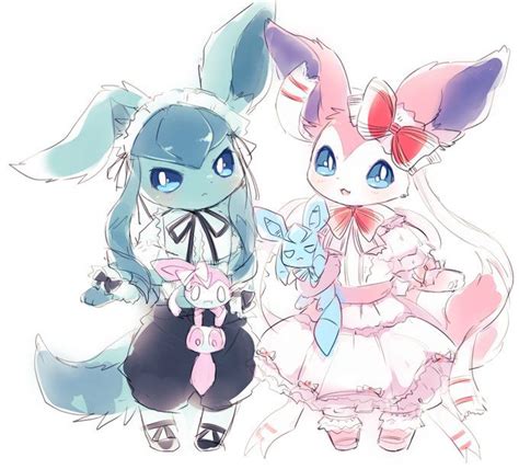 Glaceon & Sylveon | Evoluciones de eevee, Fotos de pokemon, Pokemon bonitos