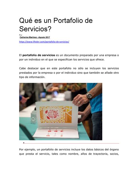 Qué es un Portafolio de Servicios Qué es un Portafolio de Servicios