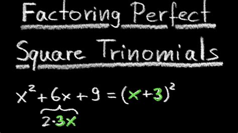 Factoring Perfect Square Trinomials The Eazy E Way I The Westcoast Math Tutor I Youtube