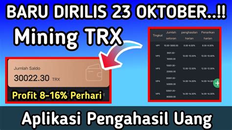 Rebahan Dapat Uang Cara Main Aplikasi Penghasil Trx Baru Rilis