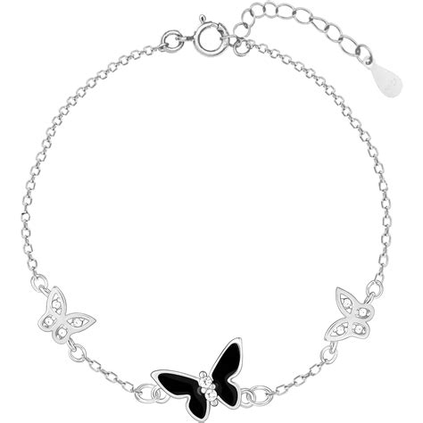 Buy GIVA 925 Sterling Silver Elegant Butterflies Bracelet Adjustable