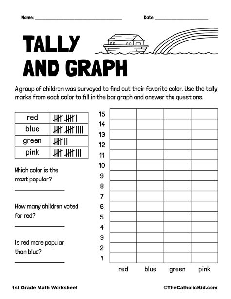 Noahs Ark Tally And Graph Graphing First Grade 1st