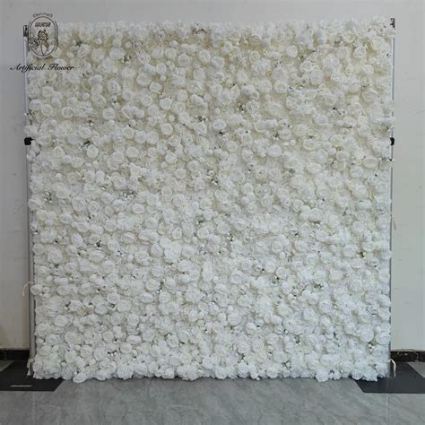 Dkb Oem Artificial Flower Wall Customized Flower Cloth Back Silk