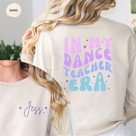 Personalized In My Dance Teacher Era Shirt Custom Name Dance Teacher Shirt Dance Teacher Ts