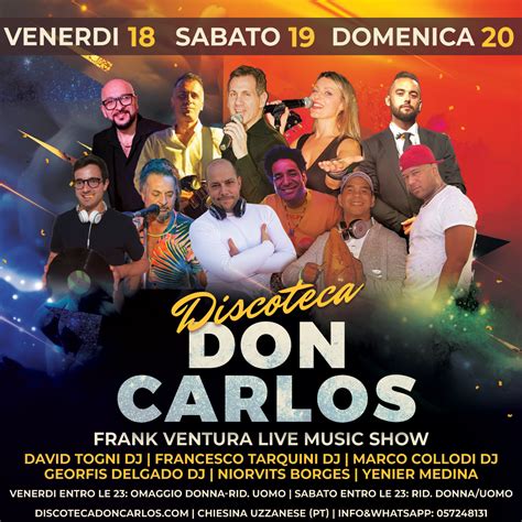 Venerdi Sabato Domenica Discoteca Don Carlos