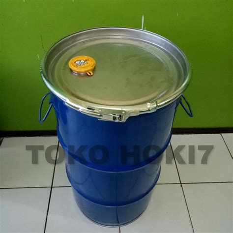 Jual Jrigen Kaleng Tong Drum Besi Bekas Ukuran Liter Tutup Lebar