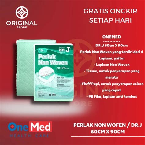 Jual Underpad Dr J Perlak Alas Popok 60 X 90 Cm Onemed Isi 10 Lembar