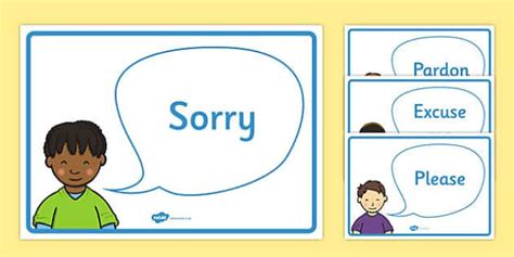 Good Manners Vocabulary Display Posters Good Manners Vocabulary Manners