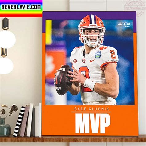 Cade Klubnik Mvp Acc Championship With Clemson Football Home Decor