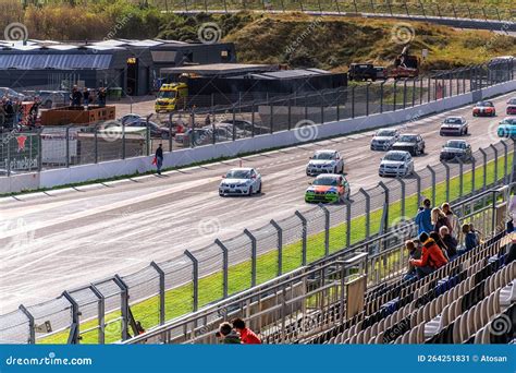 Racecars On Track Race Track Circuit Zandvoort Province Of North