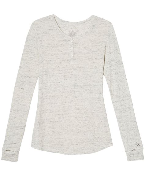 Cuddl Duds Softwear With Stretch Ribbed Long Sleeve Henley