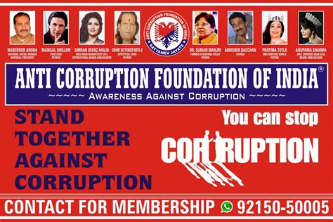 About Us Anti Corruption Foundation Of India Awareness Against