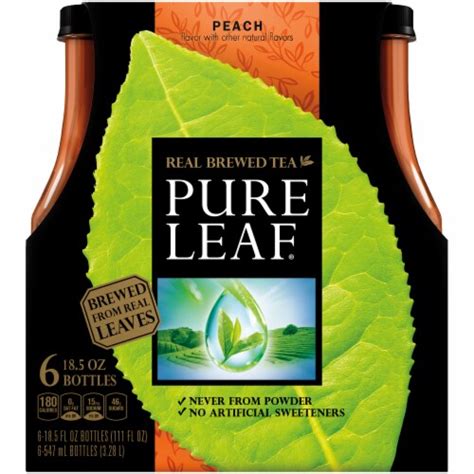 Pure Leaf® Peach Iced Tea Bottles 6 Pk 185 Fl Oz Kroger