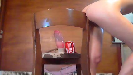 Hot Girl With Oiled Body Rides Big Dildo