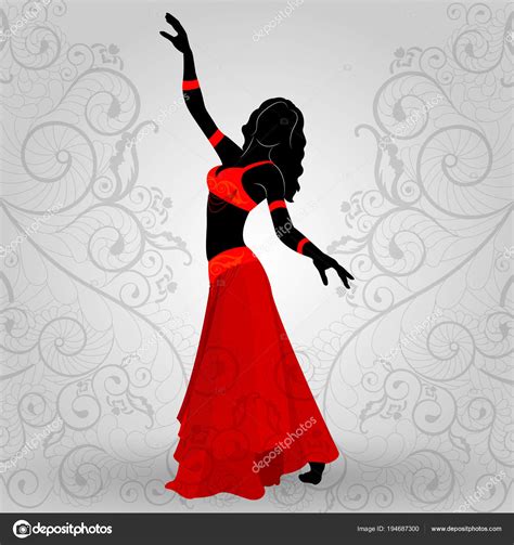 Woman Dancing Oriental Dances Stock Vector Image By ©lisenok1990 194687300