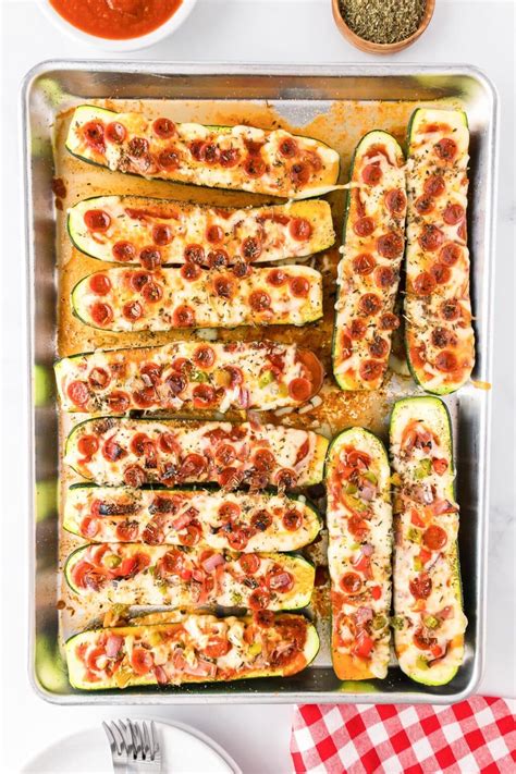 Zucchini Pizza Boats On My Kids Plate