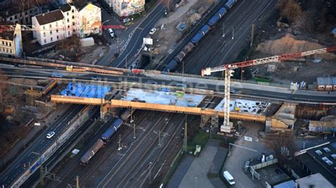 Luftaufnahme Bonn Baustelle Zum Neubau Der Br Ckenkonstruktion