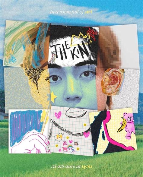 Bts Kim Taehyung Y2k Graphic Design 90s Retro Vintage Aesthetic Poster