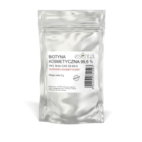 Biotyna witamina B7 99 6 odbudowa włosów 5 g ESENT PL