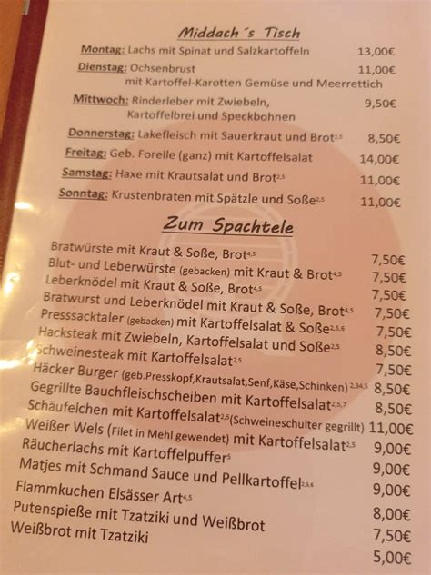 Speisekarte Von Goldenes Fass Pub Bar Klingenberg Am Main