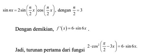 Turunan Trigonometri Matematika Kelas 11 Quipper Blog