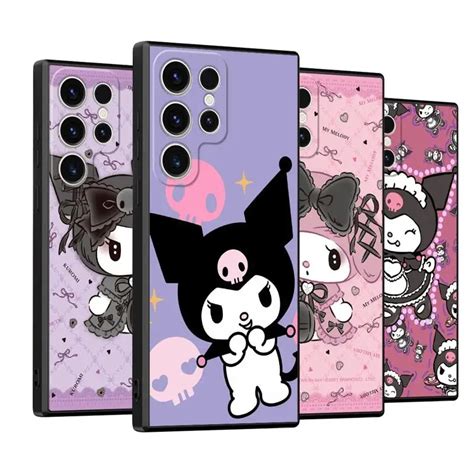 Wear A Bow Kuromi And My Melody Phone Case For Samsung Galaxy S23 S22