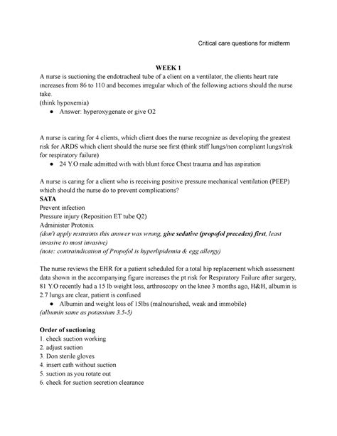 Critical Care Questions Think Hypoxemia Answer Hyperoxygenate Or