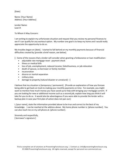 Sample Financial Hardship Letter For Medical Bills Template Two