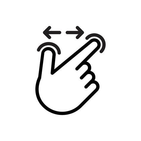 Two Fingers Pinch Gesture To Zoom On Screen Interface 11054565 Vector