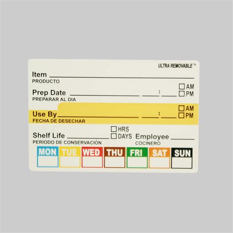 mm  itemdateuse  shelf life label labtek