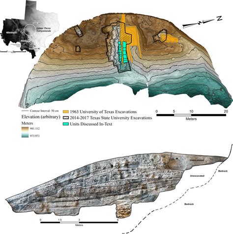 Top Plan Map Of Eagle Cave Showing The Locations Of The 1963