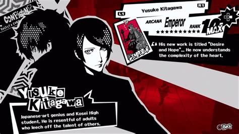 Persona 5 Royal Yusuke Kitagawa The Emperor Confidant Abilities And