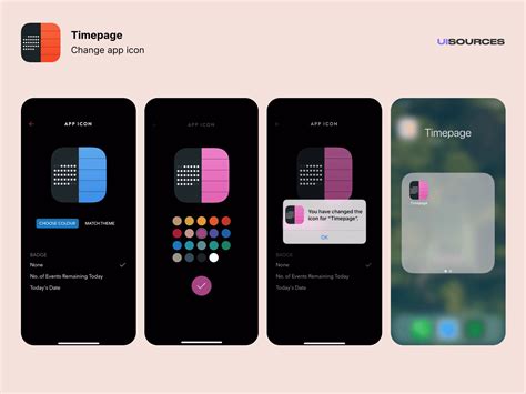 Timepage - Change app icon | UI Sources