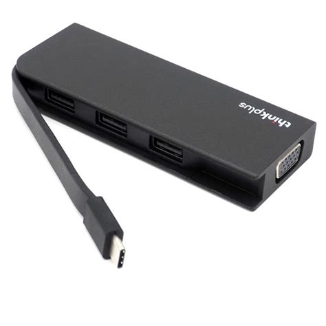 Док станция Lenovo Thinkplus USB Type C 4в1 3x USB3 0 порт VGA 1920