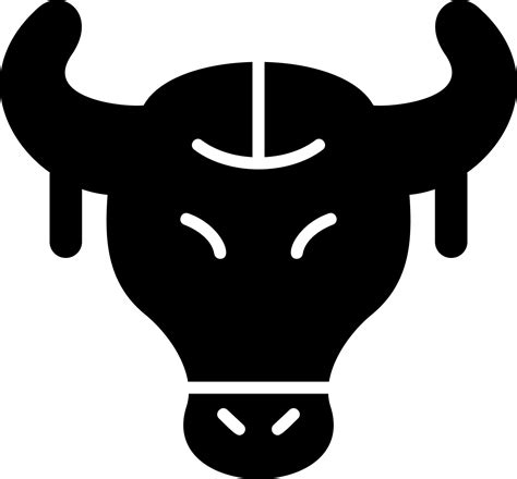 Bull Skull Vector Icon 21064098 Vector Art at Vecteezy