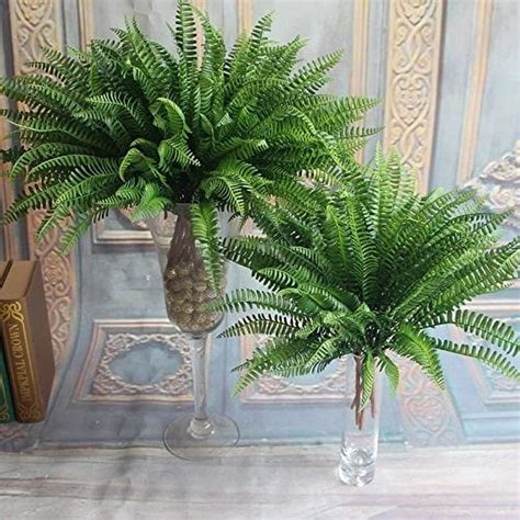 38cm Artificial Lifelike Large Silk Boston Fern Plant Green Grass Home Decoration 1pcs