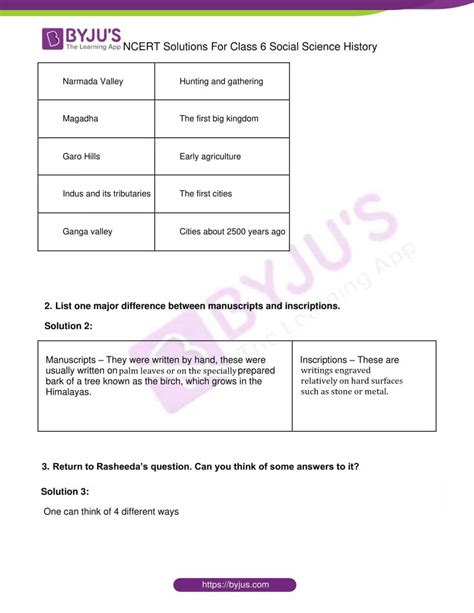 Ncert Solutions Class 6 Social Science History Chapter 1 What Where How And When 2