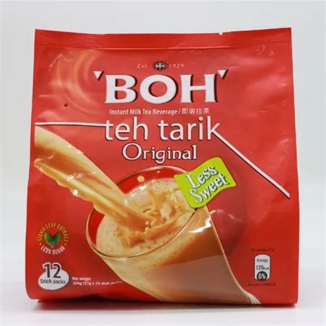 BOH 3 In 1 Teh Tarik Original Less Sweet Instant Milk Tea Beverage 12